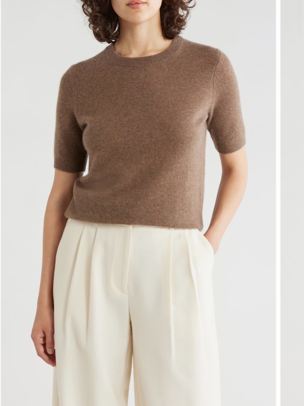 NWOT Quince Women's 100% Mongolian Cashmere Crewneck Sweater | Camel, Size L